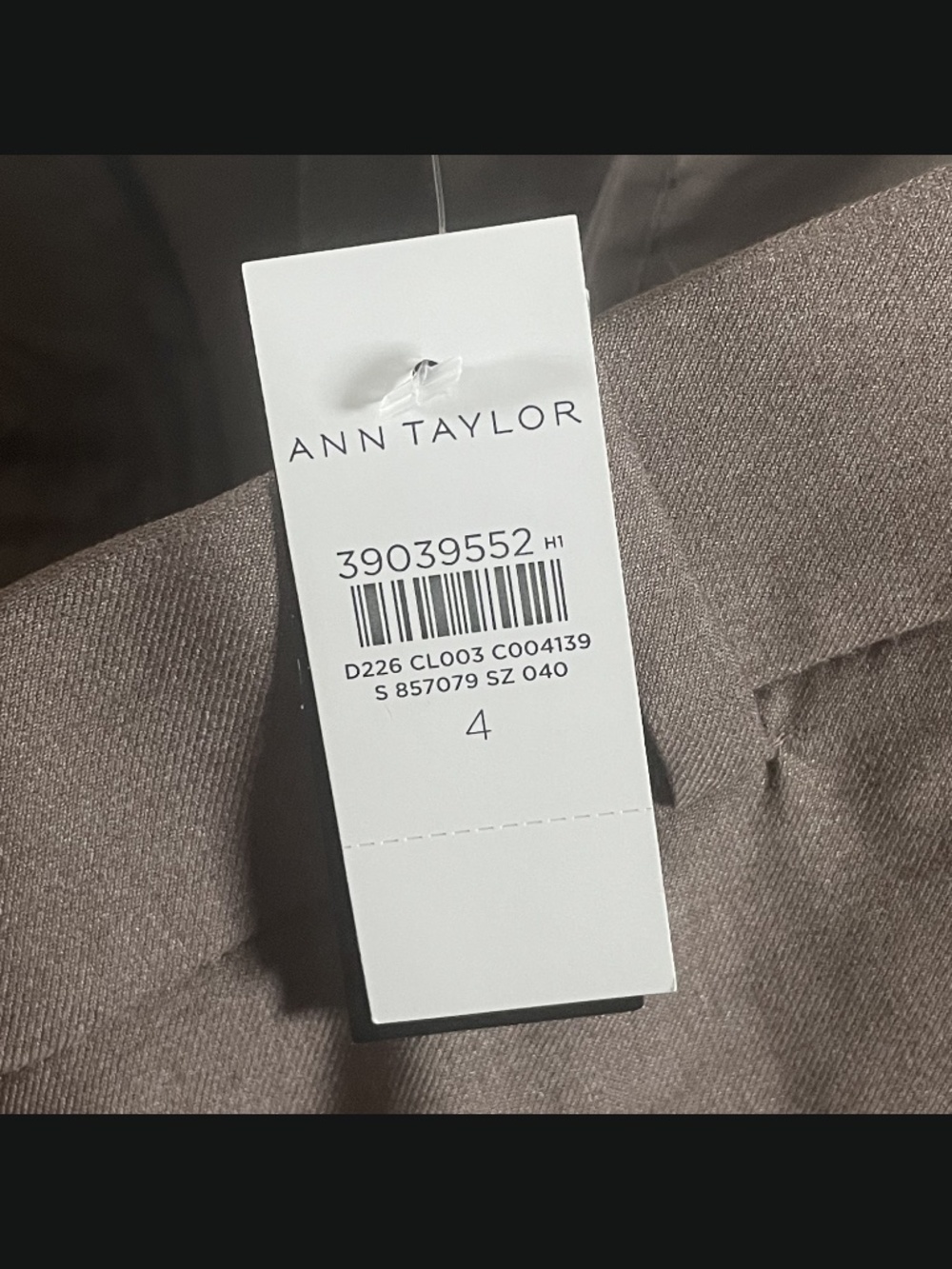 NEW Ann Taylor Pants Womens 4 brown Jayne straight leg trouser classic preppy - Picture 6 of 10